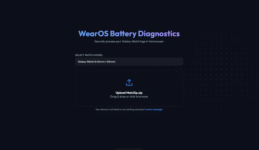 Diagnostics for WearOS